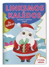 Linksmos Kalėdos. Užduotėlių ir spalvinimo knygelė 3–4 metų vaikams. Su lipdukais