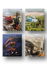 Hario Poterio 4 iliustruotų knygų rinkinys: Haris Poteris ir Išminties akmuo + Haris Poteris ir Paslapčių kambarys + Haris Poteris ir Azkabano kalinys + Haris Poteris ir Ugnies taurė Hario Poterio 4 iliustruotų knygų rinkinys: Haris Poteris ir Išminties akmuo + Haris Poteris ir Paslapčių kambarys + Haris Poteris ir Azkabano kalinys + Haris Poteris ir Ugnies taurė