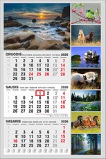 Kalendorius 3 mėn. 1 spiralė