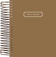 Niv, Journal the Word Bible, Spiral-Bound Edition, Double-Column, Hardcover Spiral, Brown, Red Letter, Comfort Print