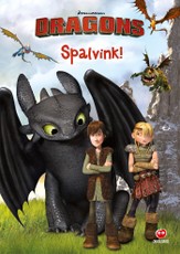 DRAGONS. Spalvink + daugiau nei 30 lipdukų!