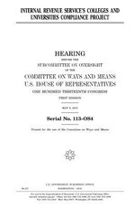 Internal Revenue Service's colleges and universities compliance project