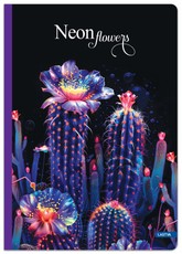 Knyga A4 96lap 70g lang NEON FLOWERS