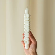 Žvakė 3D TAPER CANDLES „Congrats“, balta Žvakė 3D TAPER CANDLES „Congrats“, balta