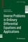 Inverse Problems in Ordinary Differential Equations and Applications