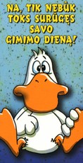 Linksmas dvigubas atvirukas su voku