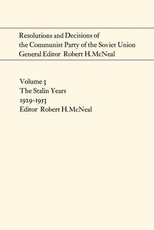 Resolutions and Decisions of the Communist Party of the Soviet Union, Volume 3