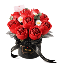 Konstruktorius ROBOTIME „Red Rose Bouquet 3D“, 315 dalių