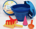 COMPACTOYS Kibirėlis su smėlio žaislais, mėlynas