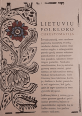 Lietuvių folkloro chrestomatija