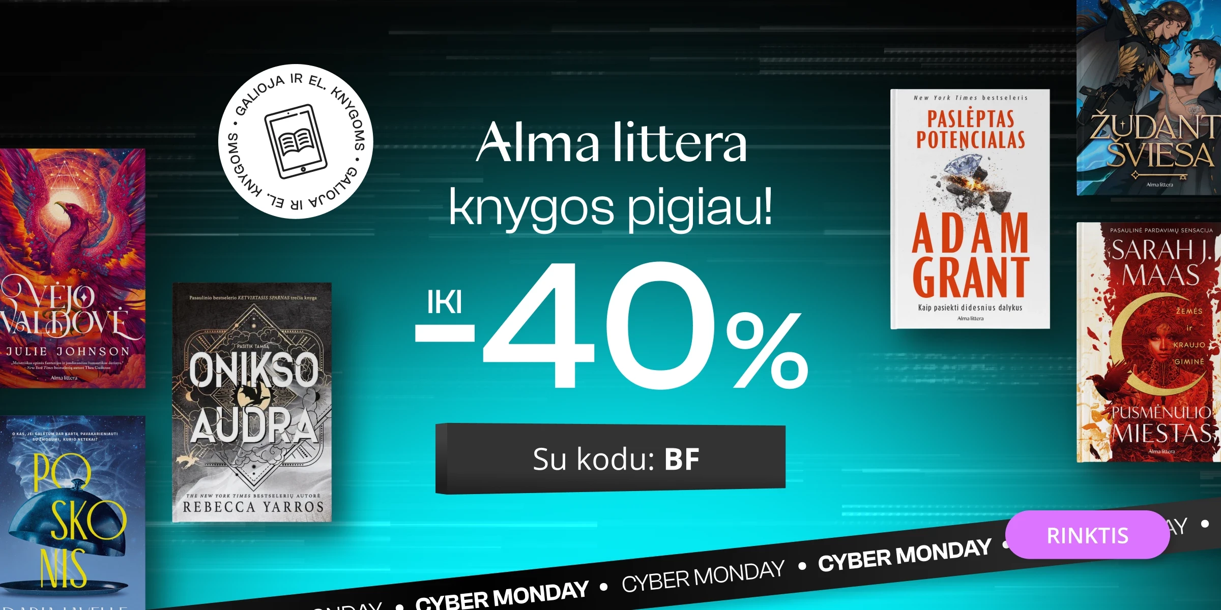 Leidyklos ALMA LITTERA knygoms iki -40% extra nuolaidos!
