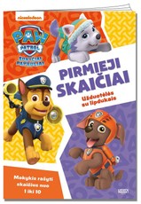 Šunyčiai patruliai. Pirmieji skaičiai. Užduotėlės su lipdukais