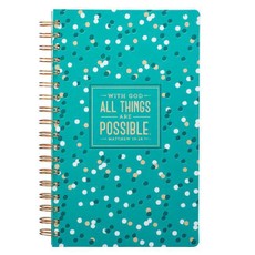 Journal Lux-Leather Flexcover Wirebound All Things Are Possible