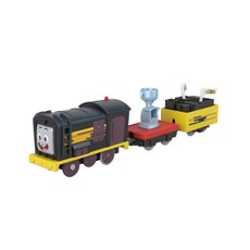 THOMAS AND FRIENDS motorizuotas teminis garvežiukas su vagonu (HFX97)