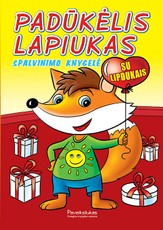 Padūkėlis lapiukas. Spalvinimo knygelė su lipdukais