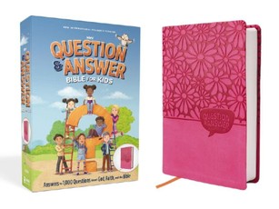 Nirv, Question and Answer Bible for Kids, Leathersoft, Pink, Comfort Print