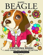 Happy Beagle Coloring Book