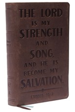 Kjv, Personal Size Reference Bible, Verse Art Cover Collection, Genuine Leather, Brown, Red Letter, Comfort Print