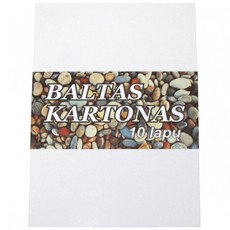 Baltas kartonas A4/10lapų 350g