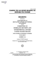 Examining two GAO reports regarding the Renewable Fuel Standard