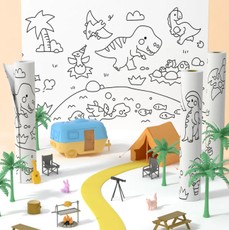 Lipnūs spalvinimo lapai JARMELO „Dinosaur Adventures“, 40 x 300 cm