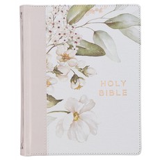 KJV Note-Taking Bible Faux Leather Hc Gray Floral Printed