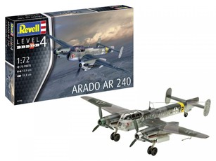 Plastikinis lėktuvo modelis Arado AR-240, mastelis 1:72