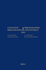 Linguistic Bibliography for the Year 2025 / Bibliographie Linguistique de l'Année 2025
