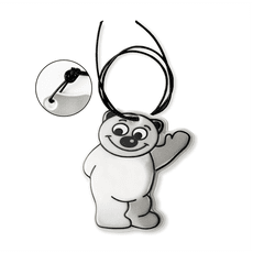 Šviesą atspindintis pakabukas „Meškutis REF-TEDDY“, baltas
