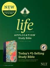 NLT Life Application Study Bible, Third Edition (Red Letter, Leatherlike, Teal Floral, Indexed)