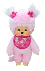 MONCHHICHI Klasikinė beždžionėlė su sakurų seilinuku, 20 cm