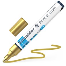 Žymeklis akrilinis Paint-lt 320 4mm auksinis