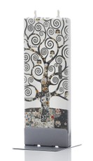 Žvakė FLATYZ „Gustav Klimt – Tree of Life, Black & White“, 15 cm Žvakė FLATYZ „Gustav Klimt – Tree of Life, Black & White“, 15 cm