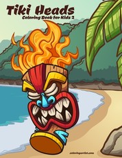 Tiki Heads Coloring Book for Kids 2