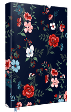 Užrašinė GĖLĖS. Itin kokybiška ir jauki užrašų knygelė su nuotaikingu viršeliu, puslapiais taškeliais ir dviem skiriamosiomis juostelėmis