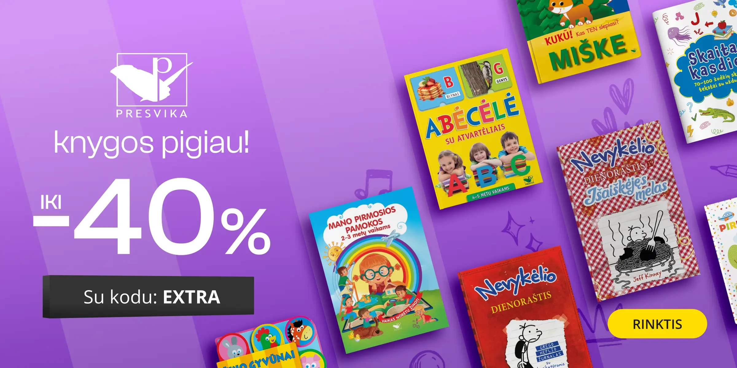 Leidyklos PRESVIKA knygoms iki -40% extra nuolaidos!