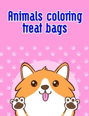 Animals coloring treat bags