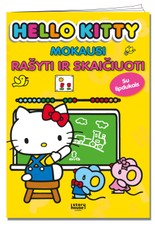 Hello Kitty. Mokausi rašyti ir skaičiuoti. Užduotėlės su lipdukais