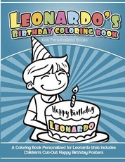 Leonardo's Birthday Coloring Book Kids Personalized Books