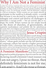 Why I Am Not a Feminist