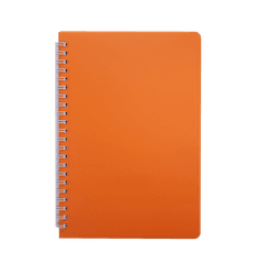 Sąsiuvinis su spirale, plastik. viršeliu BRIGHT B5 60lap.,lang.oranžinis
