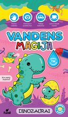 Vandens magija. Dinozaurai. Daugkartinio spalvinimo vandeniu knygelė