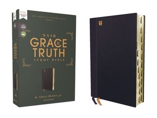 Nasb, the Grace and Truth Study Bible, Leathersoft, Navy, Red Letter, 1995 Text, Thumb Indexed, Comfort Print