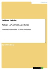 Deissler, G: Values - A Cultural Axiomatic