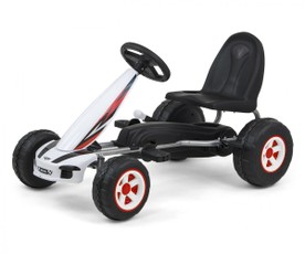 Pedalinis gokartas Viper, baltas