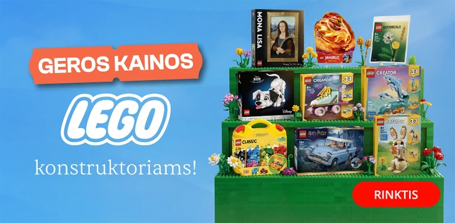 GEROS KAINOS LEGO asortimentui!