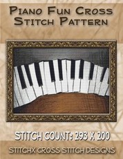 Piano Fun Cross Stitch Pattern