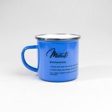 Metalinis puodelis su stilingu užrašu „Močiutė“, mėlynas, 300 ml