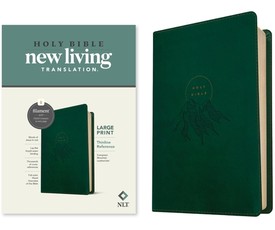 NLT Large Print Thinline Reference Bible, Filament Enabled Edition (Red Letter, Leatherlike, Evergreen Mountain )