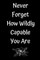 Never Forget How Wildly Capable You Are